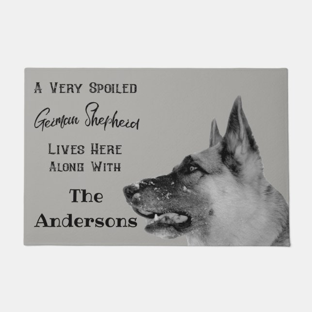 Zeer veelbelovende Duitse Shepherd Dog Deurmat (Voorkant)