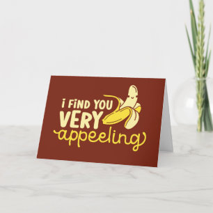 Zeer veelvoorkomende Cute Banana Funny Valentijnsd Feestdagen Kaart