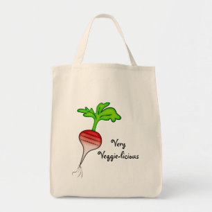 Zeer veggie plantaardige radijs kunst tote bag