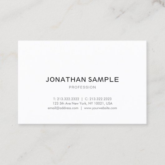 Zeer verfijnd Eenvoudig design, modern Visitekaartje (Voorkant)