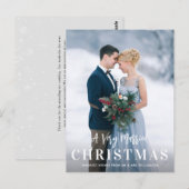 Zeer vrolijke aankondiging van de feestdag briefkaart (Voorkant / Achterkant)