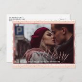 Zeer vrolijke feestdagen rose goud (Voorkant / Achterkant)