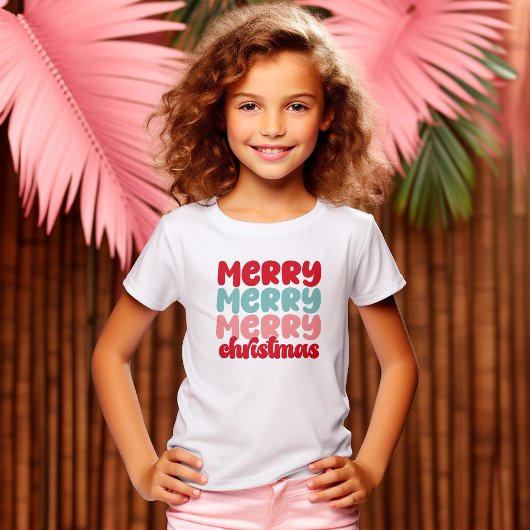 Zeer vrolijke kerst vetgedrukte letters t-shirt
