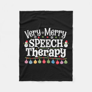 Zeer Vrolijke Spraaktherapie Kersttoespraak Therap Fleece Deken