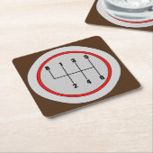 Zeer vun 6-speed Shift Knob Graphic Onderzetter se (Schuin)