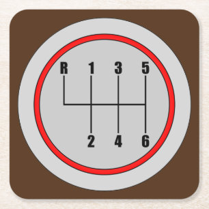 Zeer vun 6-speed Shift Knob Graphic Onderzetter se