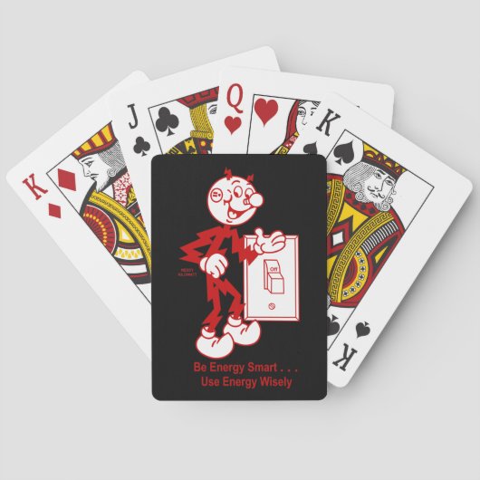 Zeer vun Reddy Kilowatt Pokerkaarten (Achterkant)