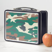 Zeer wollige Camouflage Metaal Lunch Box (In situ)