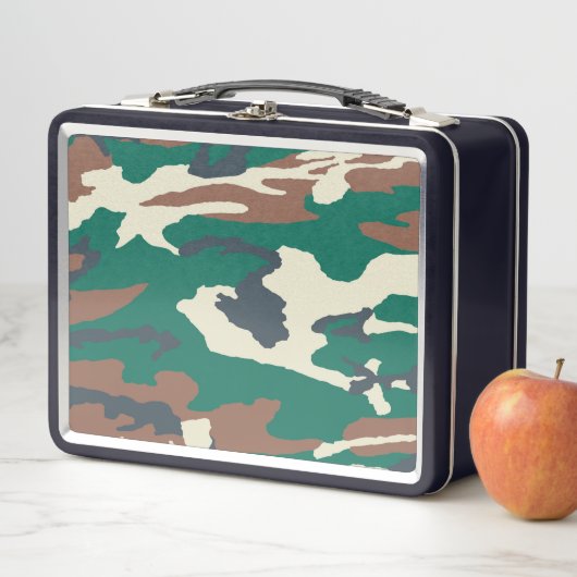 Zeer wollige Camouflage Metaal Lunch Box (In situ)