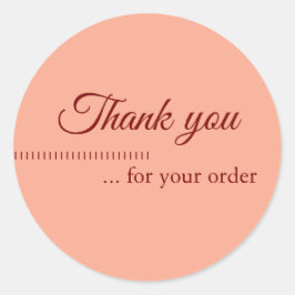 Zeer zacht oranje zakelijke klant Dank u Ronde Sticker