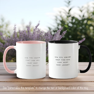 Zeer Zeer Geliefde Quote Trendy Grijze Lettertype Mok