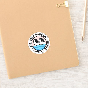 Zeer zeldzaam Laten we aan anderen denken! Sticker