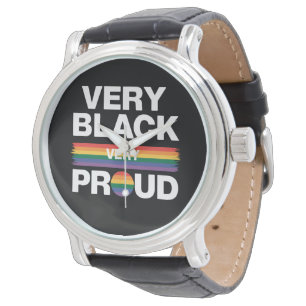 Zeer zwart Zeer trots Zwarte Gay Pride LGBT Pride  Horloge