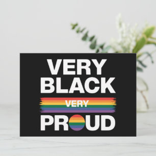 Zeer zwart zeer trots Zwarte homoproudiedag LGBT P Kaart