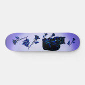Zeer zwarte kat en Rozen Skateboard (Horizontaal)