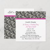 Zeerdag feestelijke uitnodigingen Zebra Print (Voorkant / Achterkant)