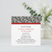 Zeerdag feestelijke uitnodigingen Zebra Print (Staand voorkant)