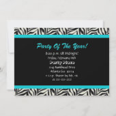 Zeerdag feestelijke uitnodigingen Zebra Print (Achterkant)