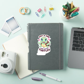 Zeereptiel Schildpad Liefhebbers Gewoon Een Meisje Sticker