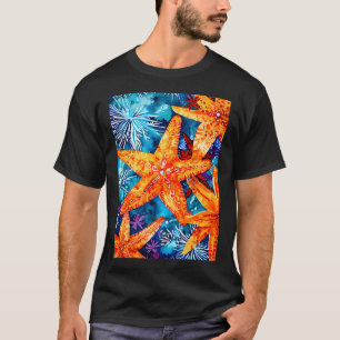 ZEESATER *Oceaan Zee Zeedieren Ster Vis* ABST T-shirt