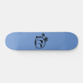Zeescape Dolphin Jumping Palm Tree Ocean Skateboard (Horizontaal)