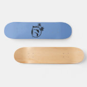 Zeescape Dolphin Jumping Palm Tree Ocean Skateboard (Horizontaal)