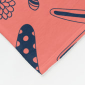 Zeeschalen levende koraalachtergrond fleece deken (Hoek)