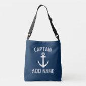 Zeescheepvaartschip van de kapitein van de douane, crossbody tas (Achterkant)