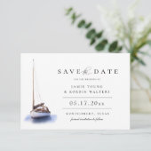 zeescheepvaartthema sparen de datum aankondiging (Staand voorkant)