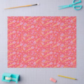 Zeeschells schelpen Mollusk Nautical Pattern Red Tissuepapier (Craft)