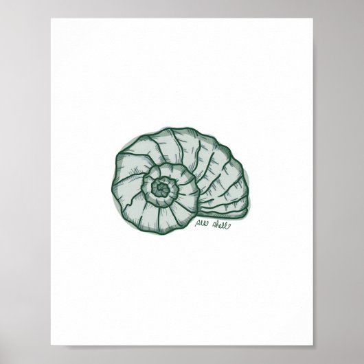 Zeeschelp afdruk poster (Voorkant)