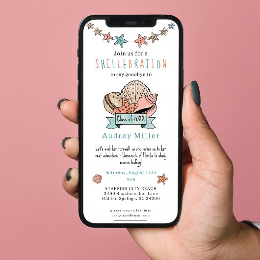 Zeeschelp Afstudeerders Afscheidsgeschenk Kaart