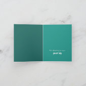 Zeeschelp en harten, strand bruiloft bedankkaart (Binnen)