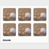 Zeeschelp en zeeduivel vierkante sticker (Vel)
