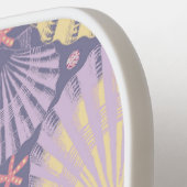 Zeeschelp en zeesterren kust pickleball paddle (Links Detail)