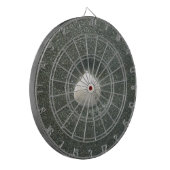 Zeeschelp in het zand: een zout souvenir dartbord (Voorkant Links)