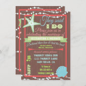 Zeeschelp Post Bruiloftsreceptie Uitnodigingen (Voorkant / Achterkant)