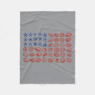 Zeeschelp Usa Vlag 4 juli Voor Mannen Vrouwen Kind Fleece Deken
