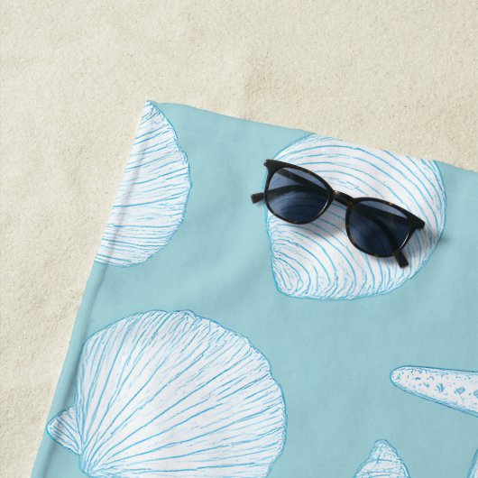 Zeeschelp & Zeesterren – Kust Zomer Vibes | Strandlaken (In situ)