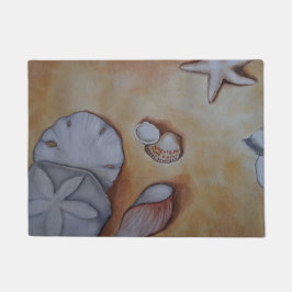 Zeeschelpen aan de kust deurmat