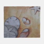 Zeeschelpen aan de kust fleece deken (Voorkant (Horizontaal))