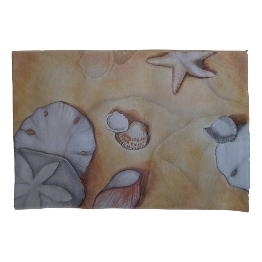Zeeschelpen aan de kust kussensloop (Voorkant)