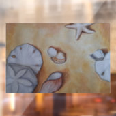 Zeeschelpen aan de kust raamsticker (Vel 2)