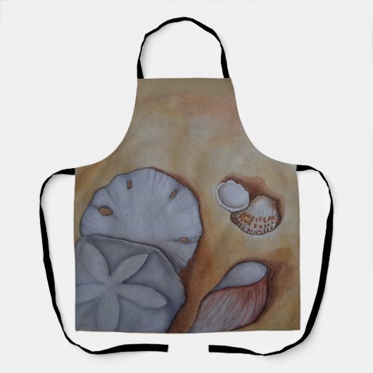 Zeeschelpen aan de kust schort (Voorkant)