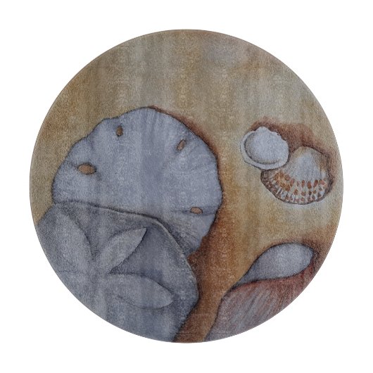 Zeeschelpen aan de kust snijplank (Voorkant)