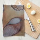 Zeeschelpen aan de kust theedoek (Quarter Fold)