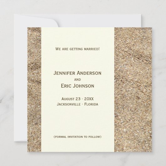 Zeeschelpen - Bewaar de datum aankondiging (Achterkant)