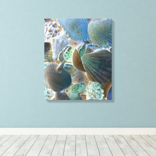 Zeeschelpen Canvas (Insitu (Houten vloer))
