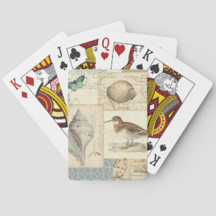 Zeeschelpen Collage Pokerkaarten