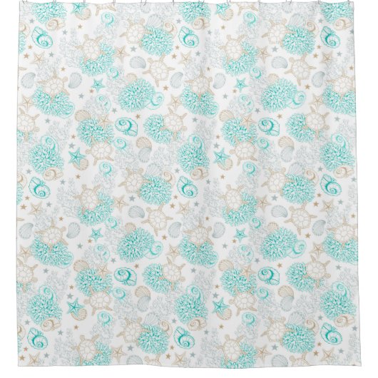 Zeeschelpen douchegordijn (Voorkant)